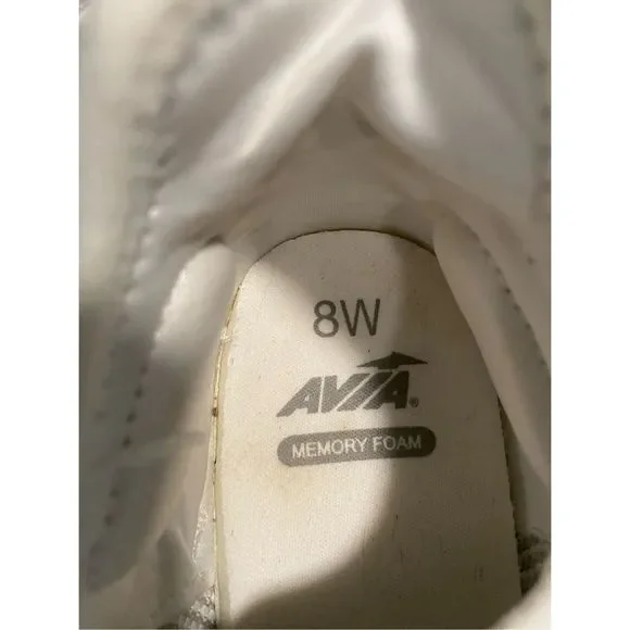 Avia White Mesh Wide Sneakers Size 8.5 - Picture 3 of 5